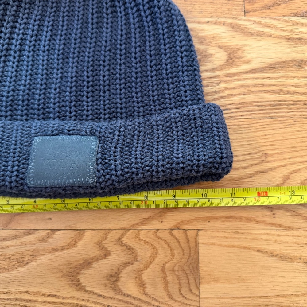 Love Your Melon Dark Charcoal Monochrome Pom Beanie - Picture 3 of 5